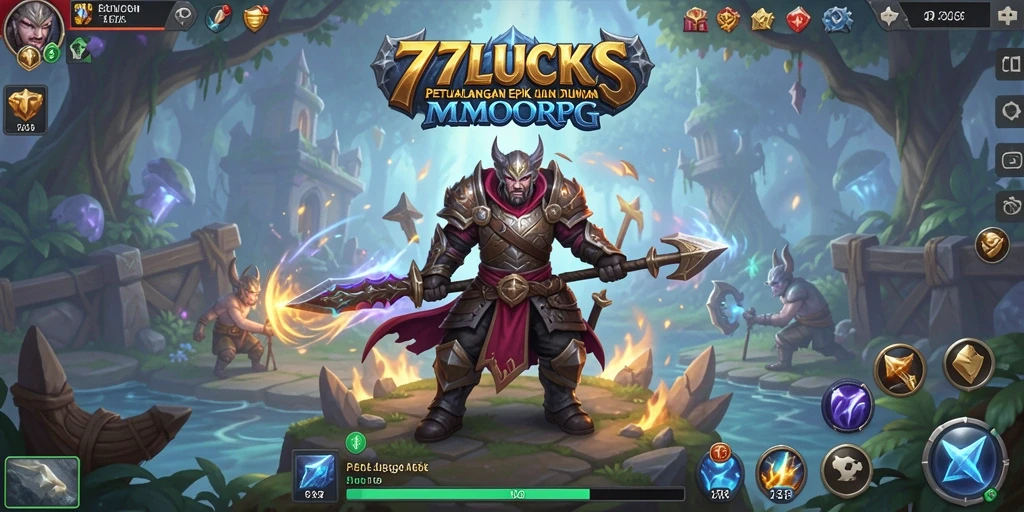 Tampilan gameplay menarik dan berbagai karakter dalam 77LUCKS.