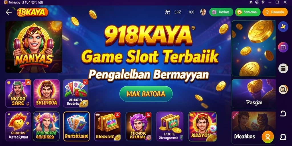 Tampilan gameplay Slot yang menegangkan dan penuh warna di 918KAYA.