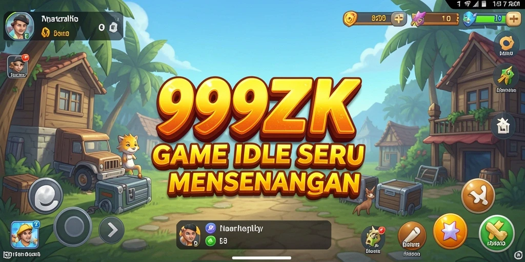 Screenshot gameplay seru di 999ZK yang menunjukkan kemajuan karakter.