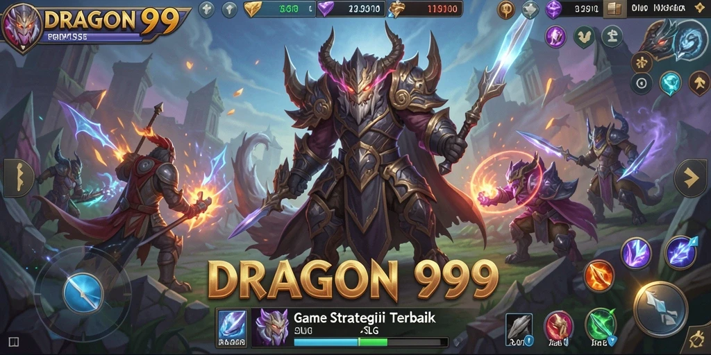 Tampilan gameplay menarik dengan pertempuran strategis yang intens.