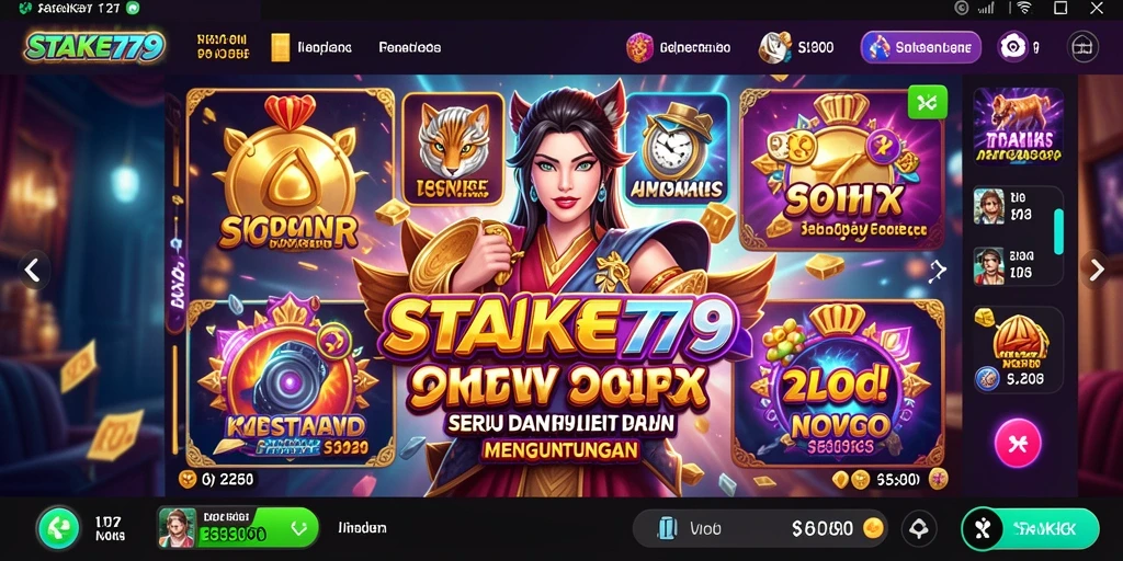 Tampilan menakjubkan dari gameplay permainan Slot STAKE779.