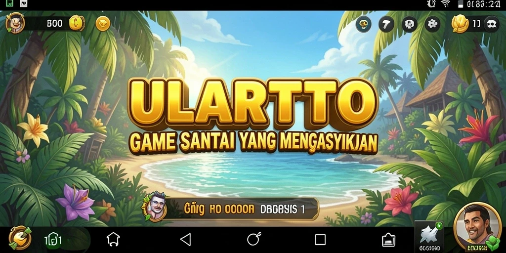 Tampilan gameplay ULARTOTO yang penuh warna dan seru.